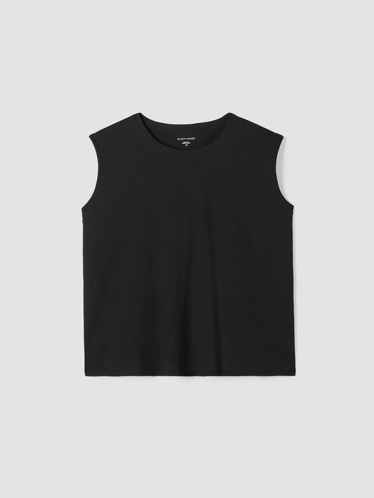Organic Pima Cotton Jersey Round Neck Tank - Eileen Fisher Outlet