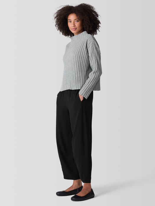 Recycled Wool Cashmere Funnel Neck Top - Eileen Fisher Outlet