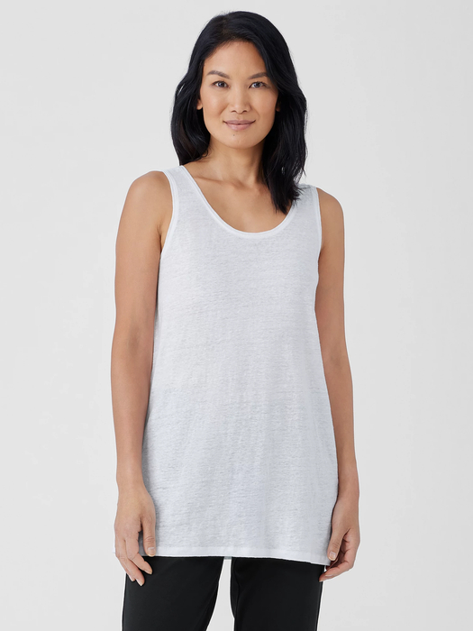 Organic Linen Jersey Long Tank - Eileen Fisher Outlet