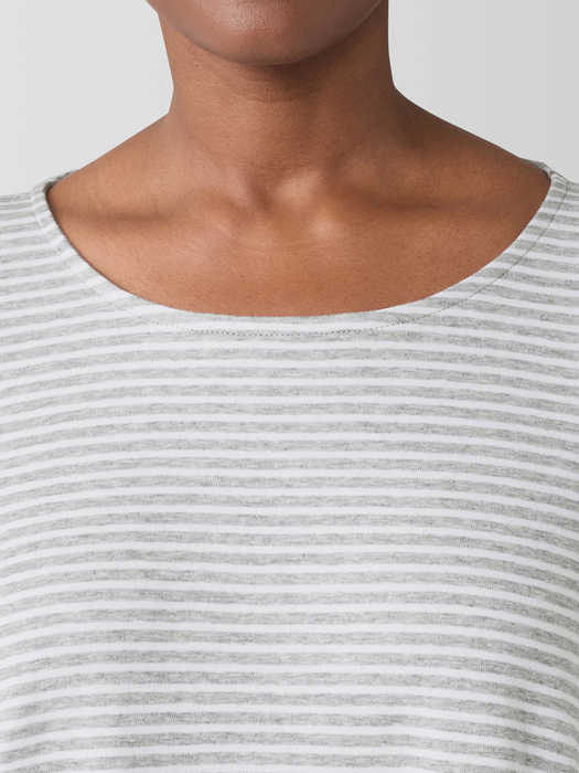 Striped Organic Cotton Interlock Sleep Dress - Eileen Fisher Outlet