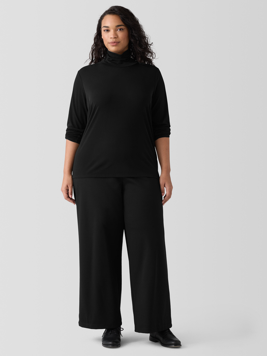 Stretch Silk Jersey Turtleneck Top - Eileen Fisher Outlet