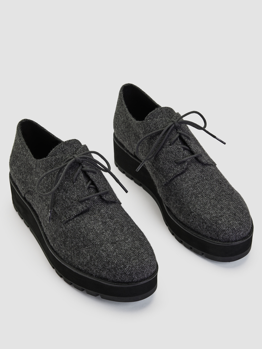 Eddy Mélange Herringbone Platform Oxford - Eileen Fisher Outlet