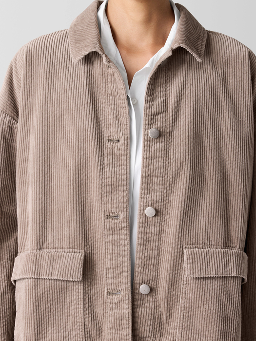 Organic Cotton Corduroy Classic Collar Jacket - Eileen Fisher Outlet
