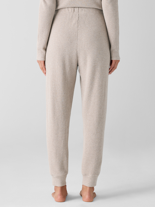 Mélange Organic Cotton Waffle Jogger Sleep Pant - Eileen Fisher Outlet