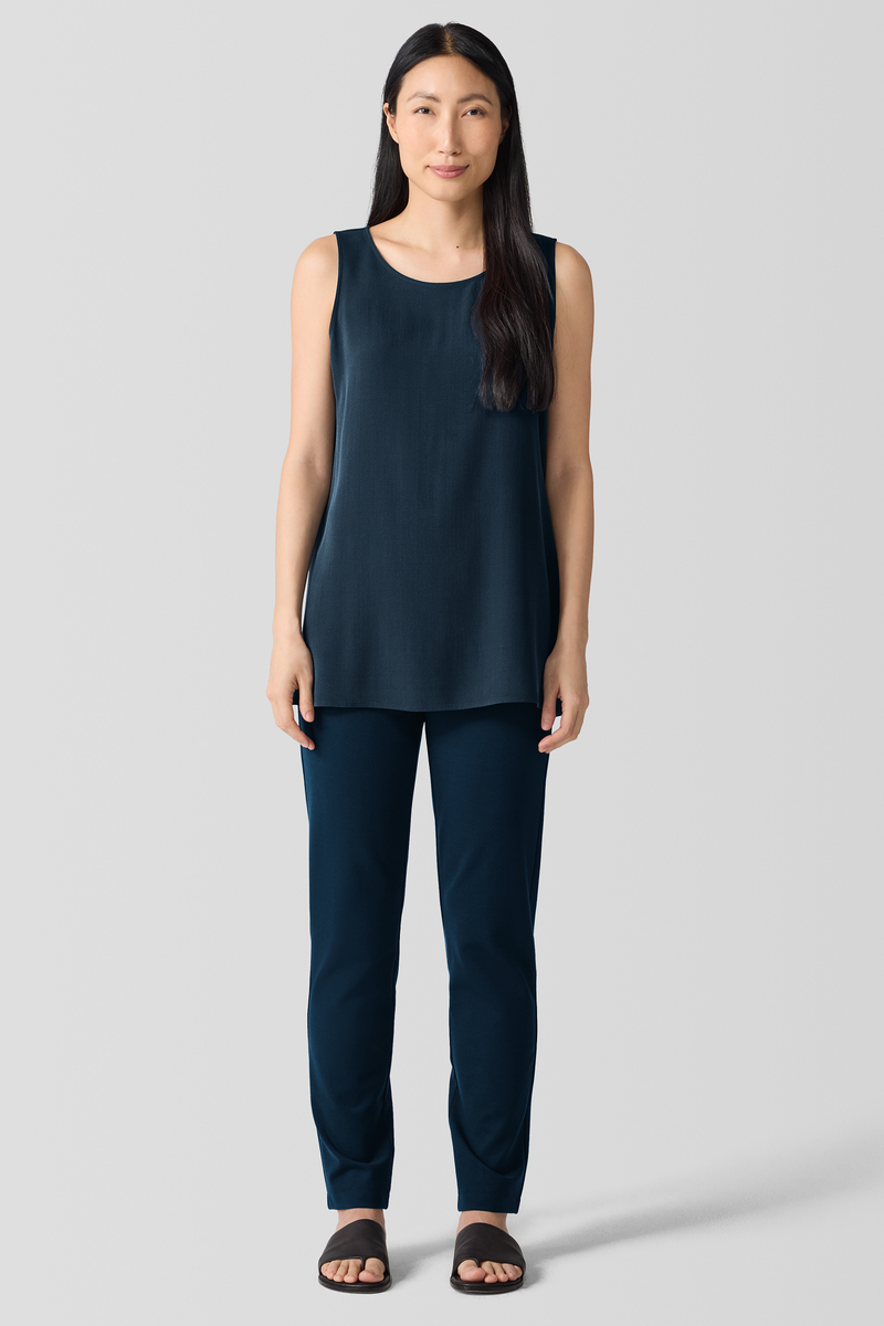 Fine Jersey V-Neck Long Top - Eileen Fisher Outlet