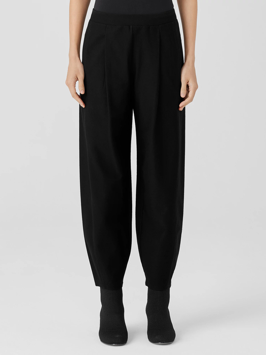 Washable Stretch Crepe Pleated Lantern Pant - Eileen Fisher Outlet