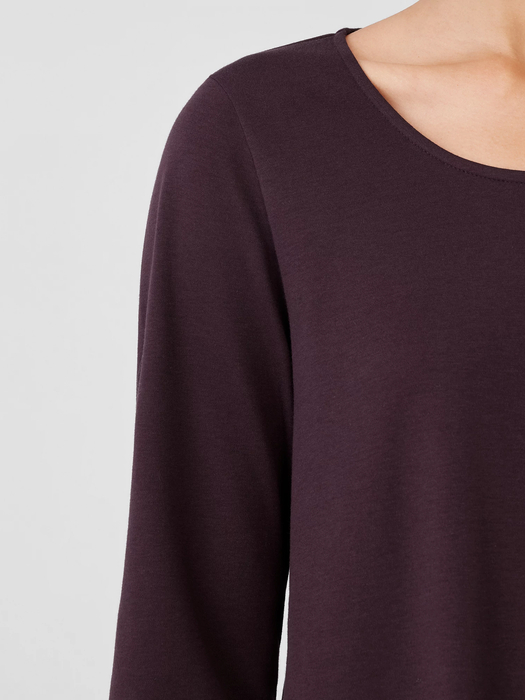 Organic Cotton Interlock Long Sleep Top - Eileen Fisher Outlet