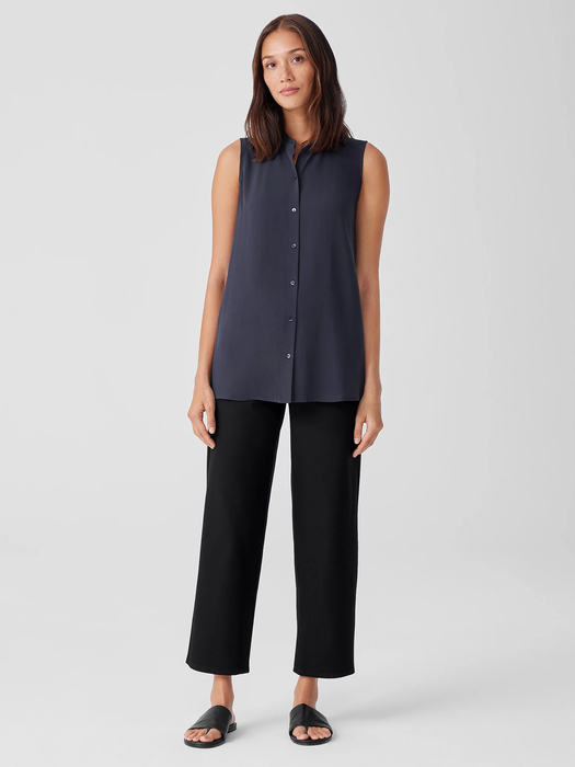 Washable Stretch Crepe Straight Pant - Eileen Fisher Outlet