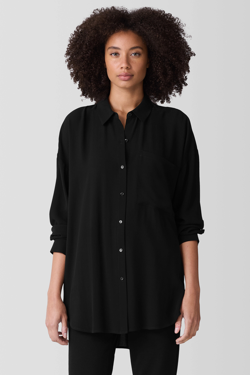 Silk Georgette Crepe Lantern Pant - Eileen Fisher Outlet