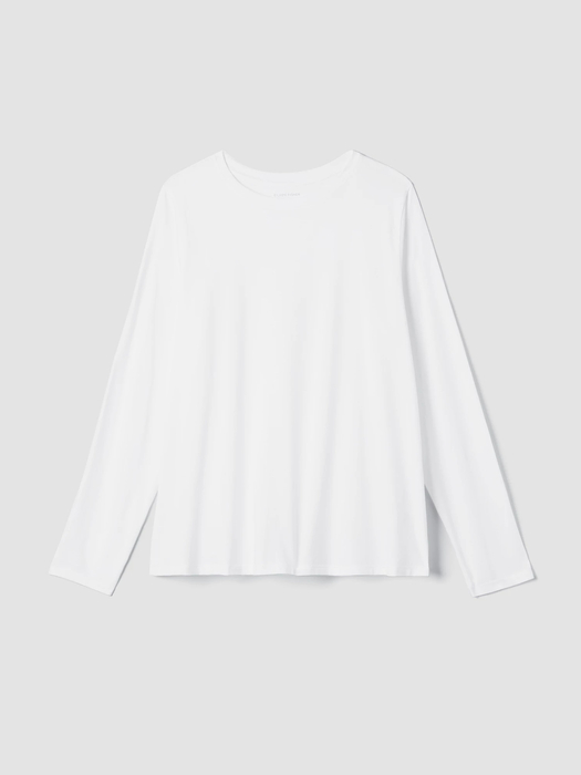 Organic Pima Cotton Jersey Long-Sleeve Tee - Eileen Fisher Outlet