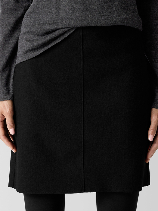 Felted Wool Jersey Mini Skirt in Regenerative Wool - Eileen Fisher Outlet