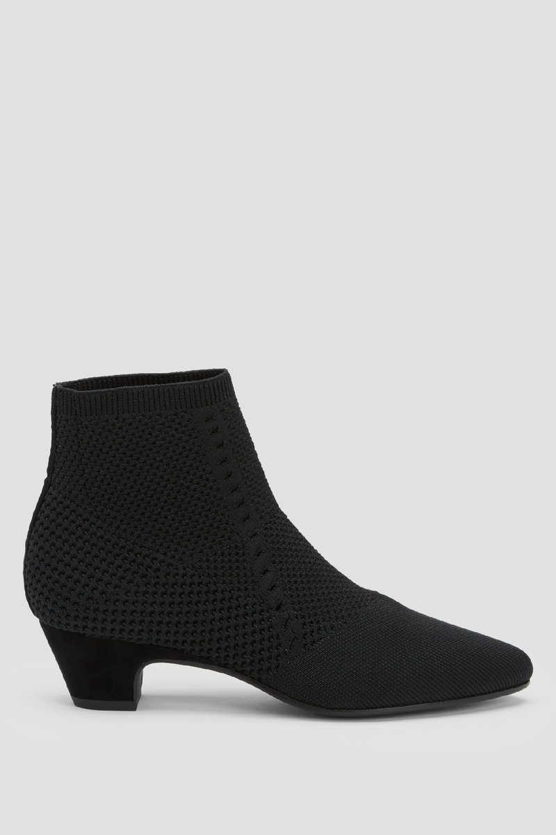Aesop Tumbled Nubuck and Recycled Stretch Knit Bootie - Eileen Fisher Outlet