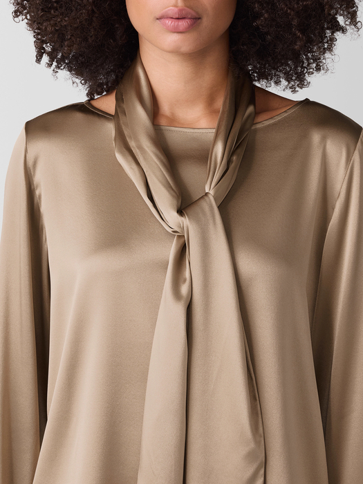 Stretch Silk Charmeuse Scarf - Eileen Fisher Outlet