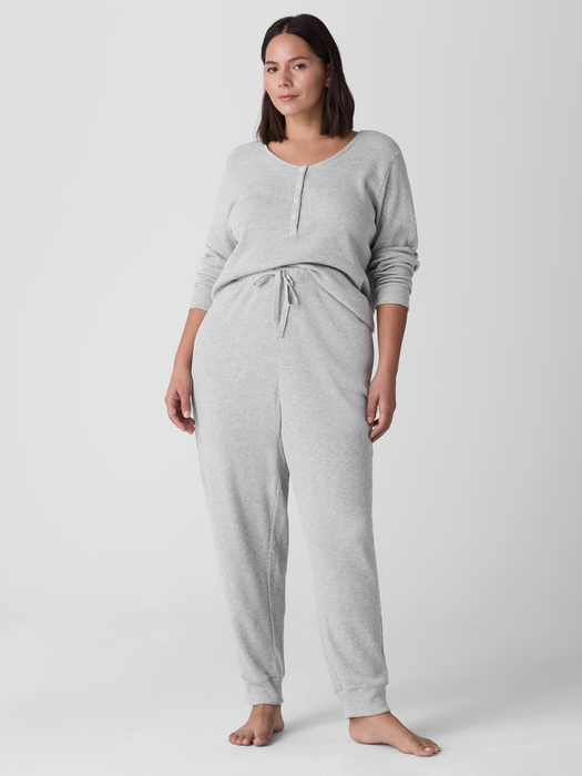 Mélange Organic Cotton Waffle Jogger Sleep Pant - Eileen Fisher Outlet