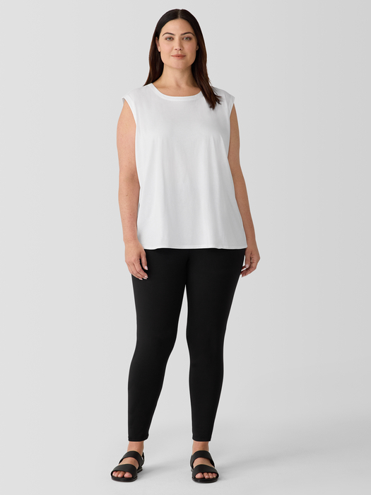 Lightweight Cotton Stretch Jersey Leggings - Eileen Fisher Outlet