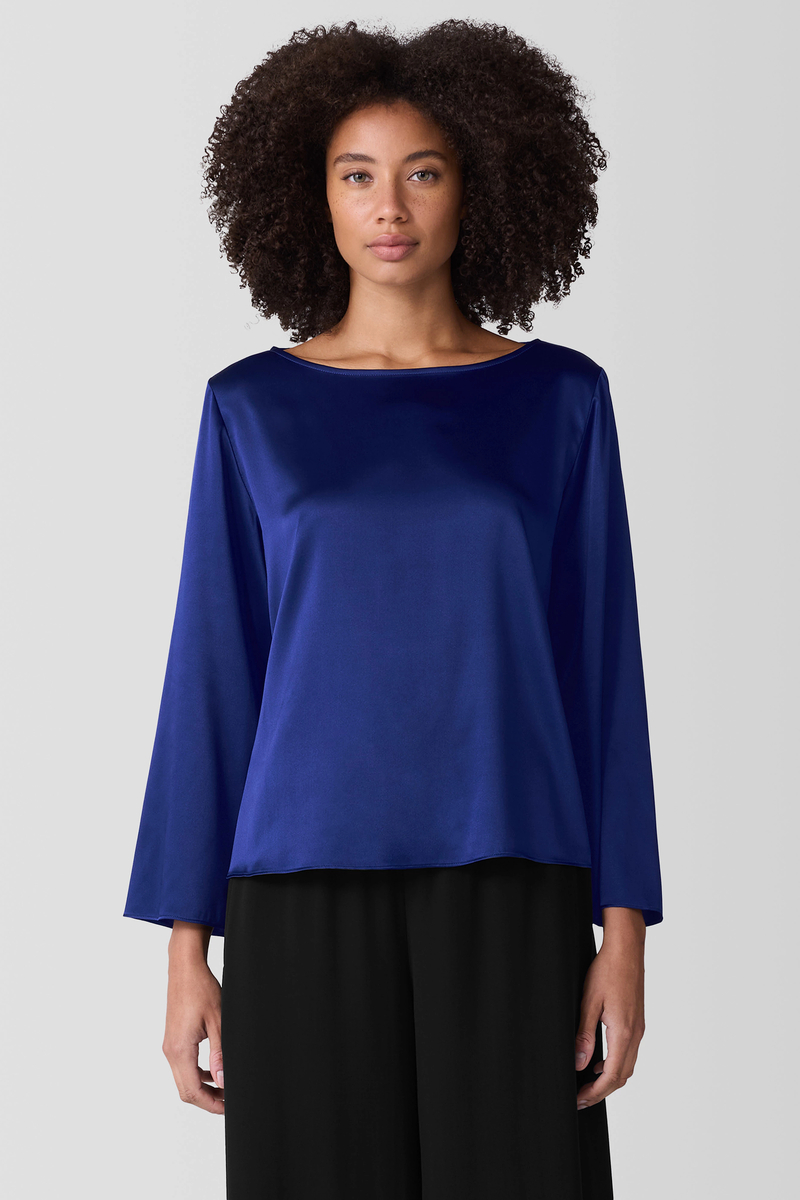 Stretch Silk Charmeuse Scarf - Eileen Fisher Outlet