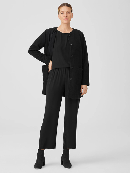 Silk Georgette Crepe Straight Pant - Eileen Fisher Outlet