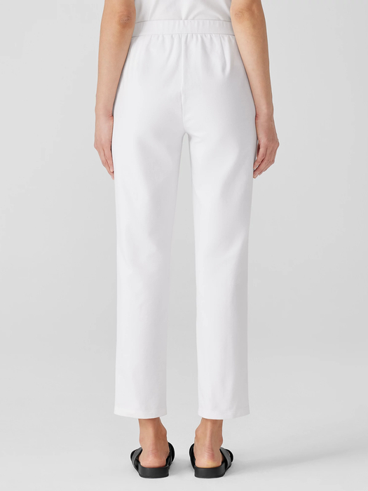 Cotton Blend Ponte High-Waisted Slim Pant - Eileen Fisher Outlet