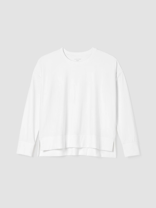 Pima Cotton Stretch Jersey Box-Top - Eileen Fisher Outlet