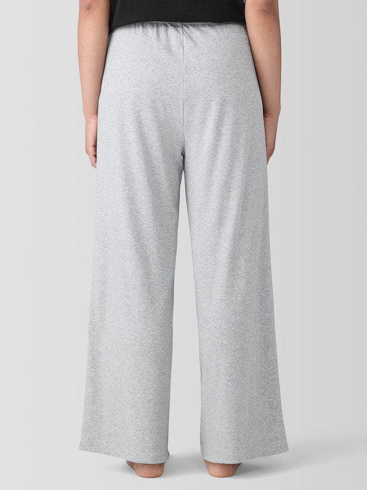 Mélange Organic Cotton Interlock Wide-Leg Sleep Pant - Eileen Fisher Outlet