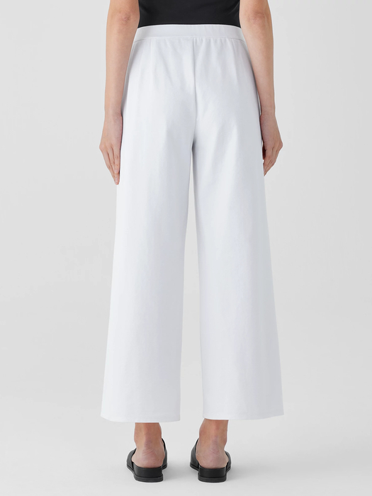 Cotton Blend Ponte Wide-Leg Pant - Eileen Fisher Outlet