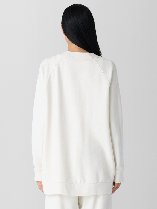 Garment-Dyed Terry Long Cardigan - Eileen Fisher Outlet