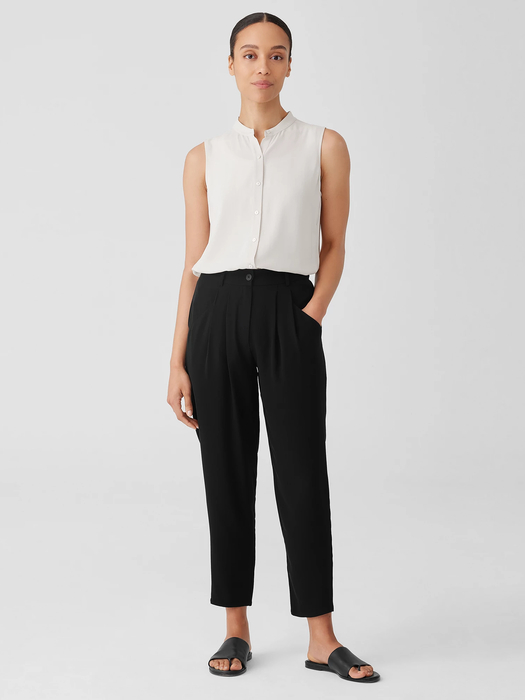 Silk Georgette Crepe Carrot Pant - Eileen Fisher Outlet