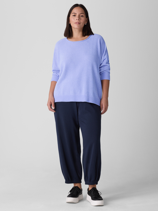 Organic Cotton Chenille Jewel Neck Top - Eileen Fisher Outlet