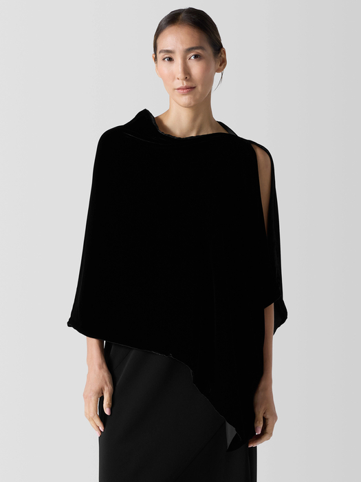Velvet Poncho | Eileen Fisher Outlet - Eileen Fisher Outlet