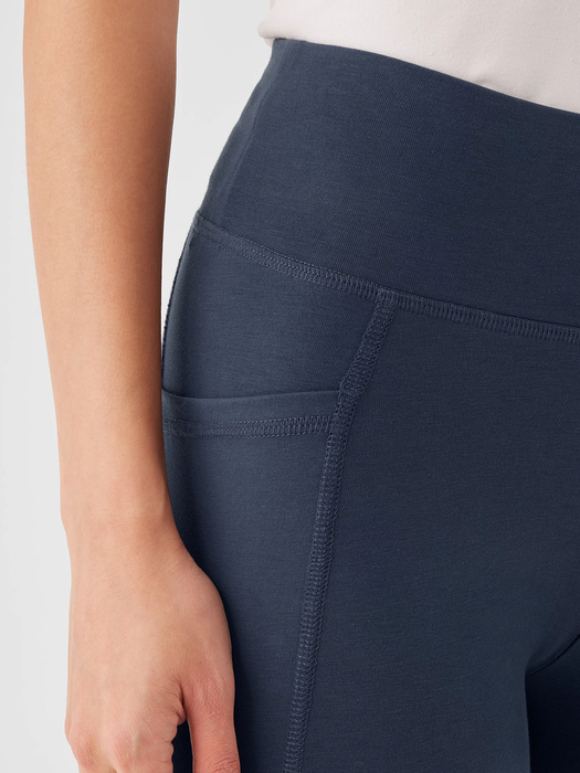 Pima Cotton Stretch Jersey High-Waisted Leggings - Eileen Fisher Outlet