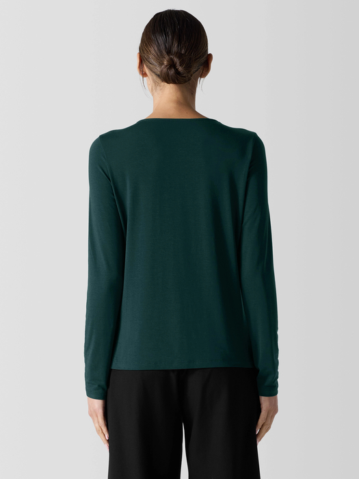 Fine Jersey V-Neck Top - Eileen Fisher Outlet