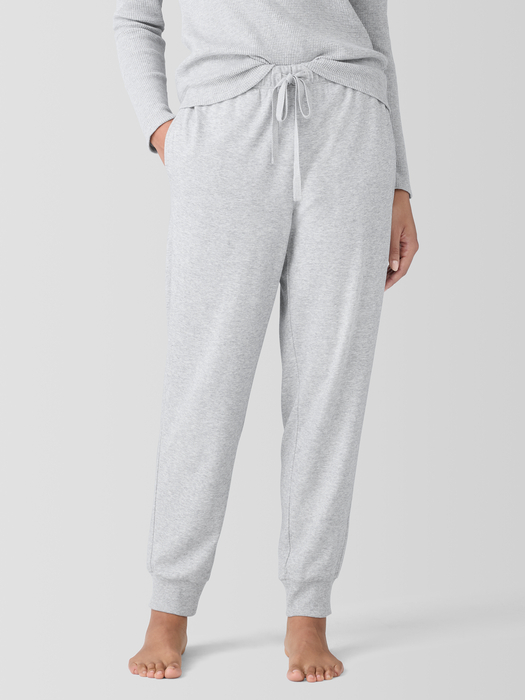 Mélange Organic Cotton Interlock Jogger Sleep Pant - Eileen Fisher Outlet