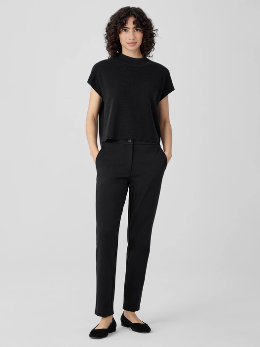 Cotton Blend Ponte Slim Pant - Eileen Fisher Outlet