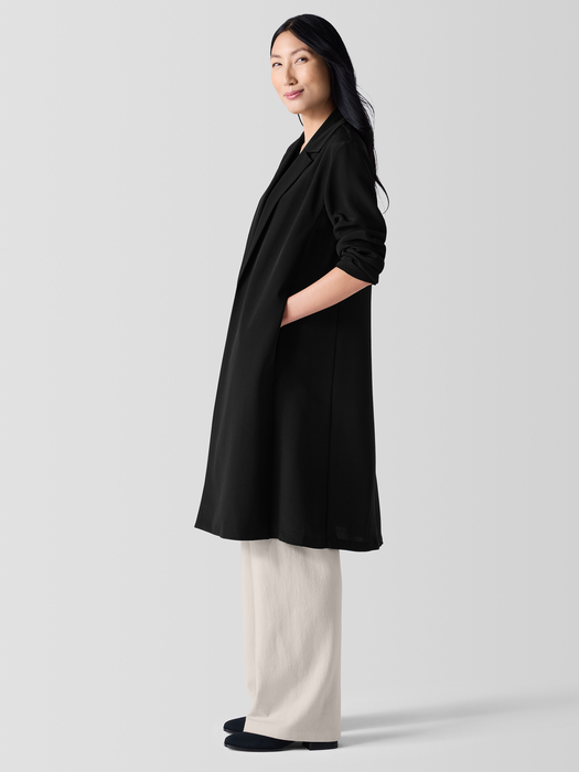 Silk Double Crepe Long Blazer - Eileen Fisher Outlet
