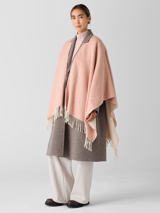 Brushed Recycled Cotton Cashmere Poncho - Eileen Fisher Outlet