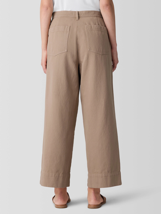 Garment-Dyed Utility Cotton Wide-Leg Pant - Eileen Fisher Outlet