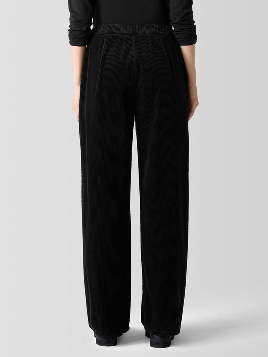 Organic Cotton Corduroy Wide-Leg Pant - Eileen Fisher Outlet
