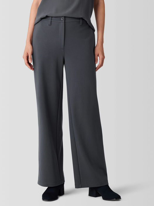 Washable Flex PonteWide Trouser Pant - Eileen Fisher Outlet