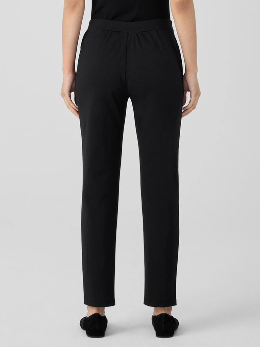 Cotton Blend Ponte Slim Pant - Eileen Fisher Outlet