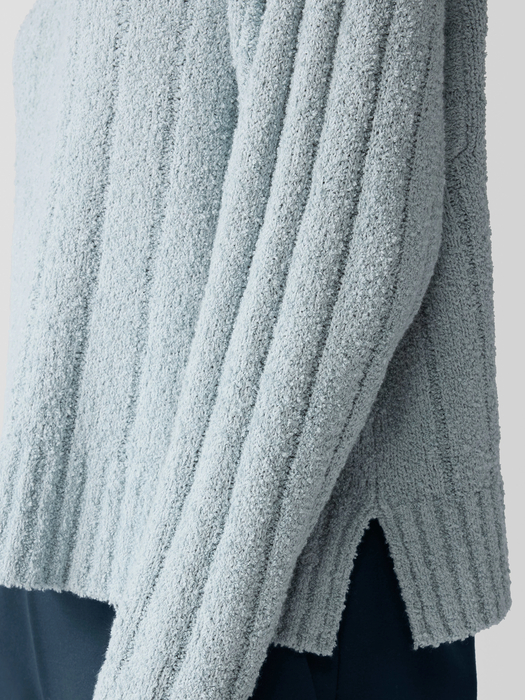 Cotton Fluff Rib Turtleneck Top - Eileen Fisher Outlet