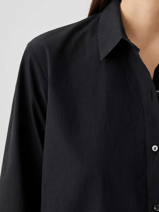 Washed Organic Cotton Poplin Classic Collar Shirt - Eileen Fisher Outlet