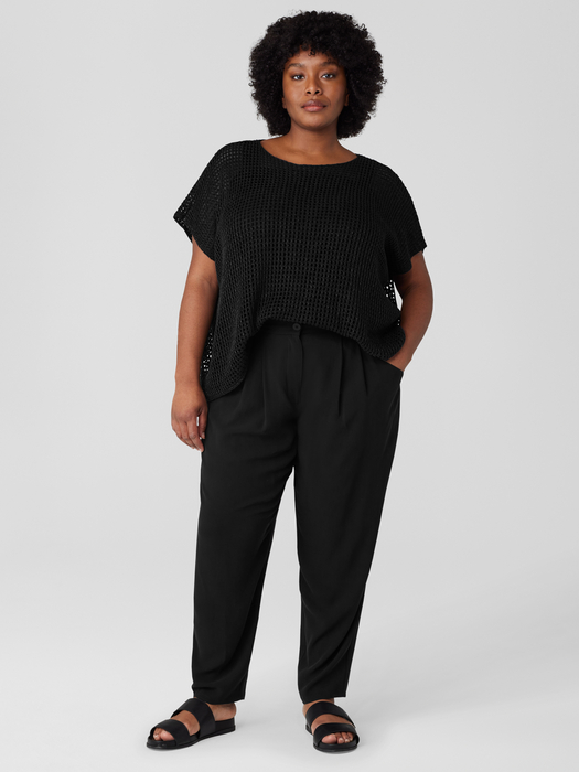 Silk Georgette Crepe Carrot Pant - Eileen Fisher Outlet