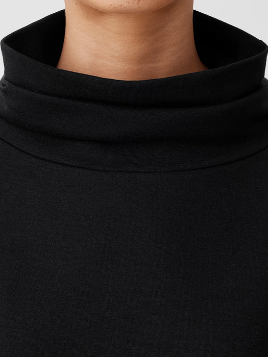 Cozy Brushed Terry Hug Funnel Neck Top - Eileen Fisher Outlet