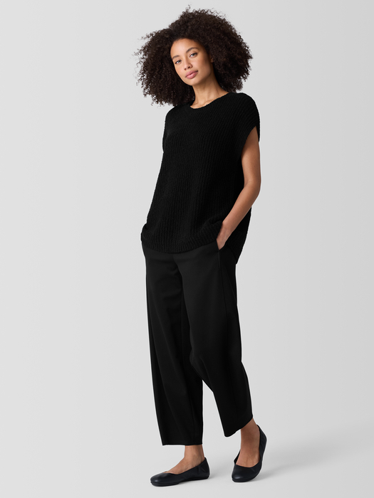 Cotton Fluff Crew Neck Vest - Eileen Fisher Outlet