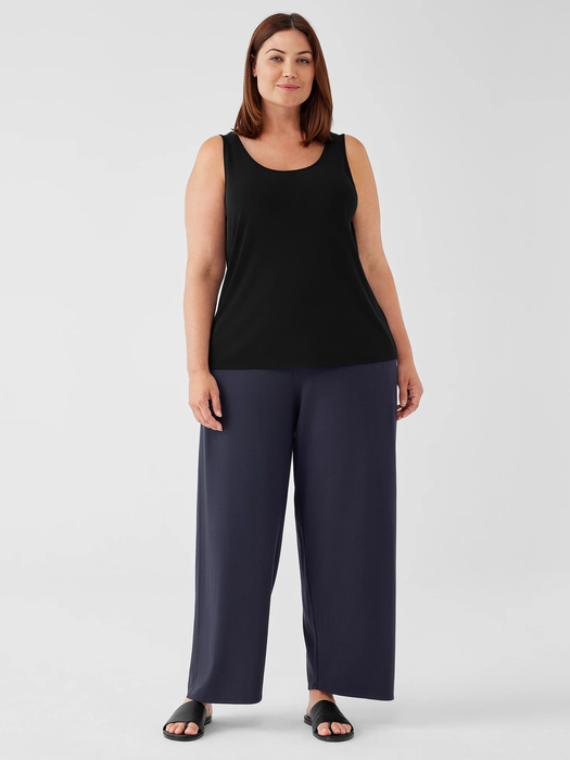 Stretch Silk Jersey Scoop Neck Tank - Eileen Fisher Outlet