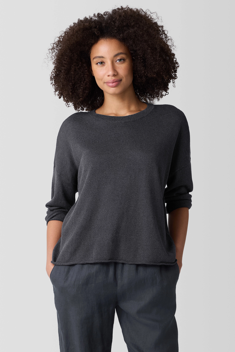 Garment-Dyed Utility Cotton Tapered Pant - Eileen Fisher Outlet