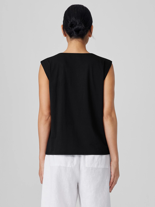 Organic Pima Cotton Jersey Round Neck Tank - Eileen Fisher Outlet