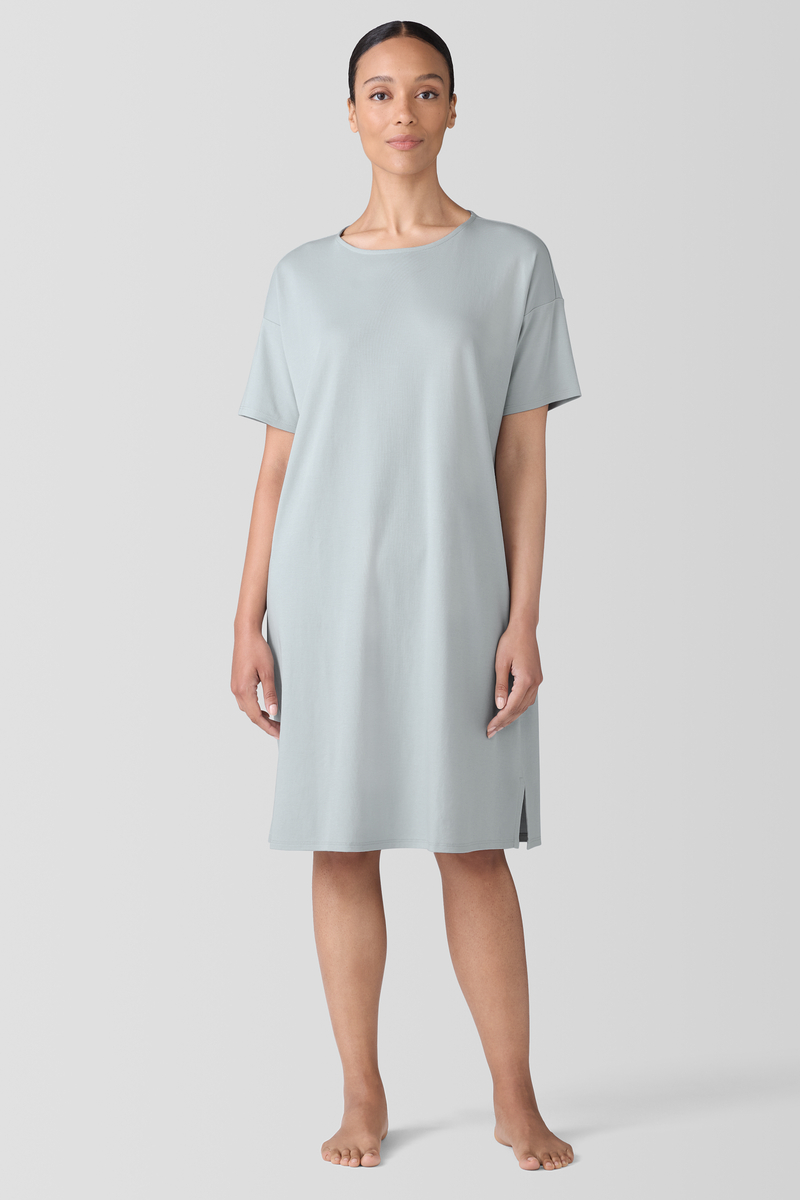 Mélange Lightweight Organic Cotton Terry Robe - Eileen Fisher Outlet