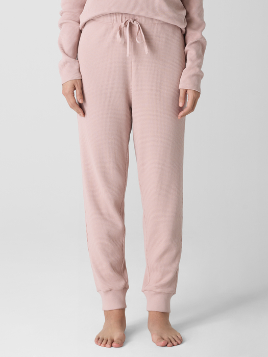 Cozy Organic Cotton Waffle Jogger Sleep Pant - Eileen Fisher Outlet