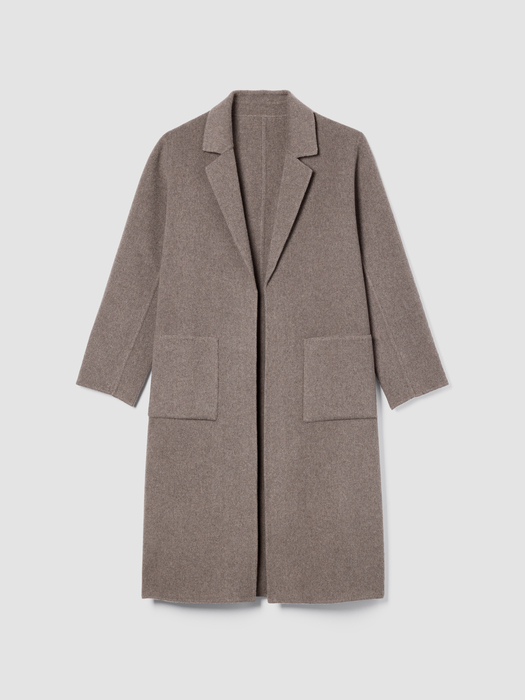 Doubleface Wool Cloud Notch Collar Coat - Eileen Fisher Outlet